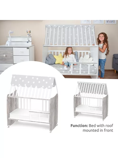 Lorelli Stars ringatható kiságy 60x120 - White / Artwood