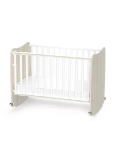 Lorelli Stars ringatható kiságy 60x120 - White / Light oak