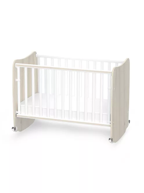 Lorelli Stars ringatható kiságy 60x120 - White / Light oak