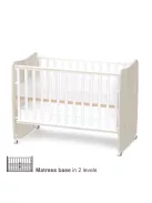 Lorelli Stars ringatható kiságy 60x120 - White / Light oak