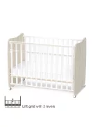 Lorelli Stars ringatható kiságy 60x120 - White / Light oak