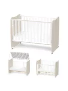 Lorelli Stars ringatható kiságy 60x120 - White / Light oak