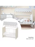 Lorelli Stars ringatható kiságy 60x120 - White / Light oak