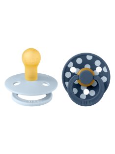 BIBS Studio Polka Colour Acélkék mix, 0-6 hónap