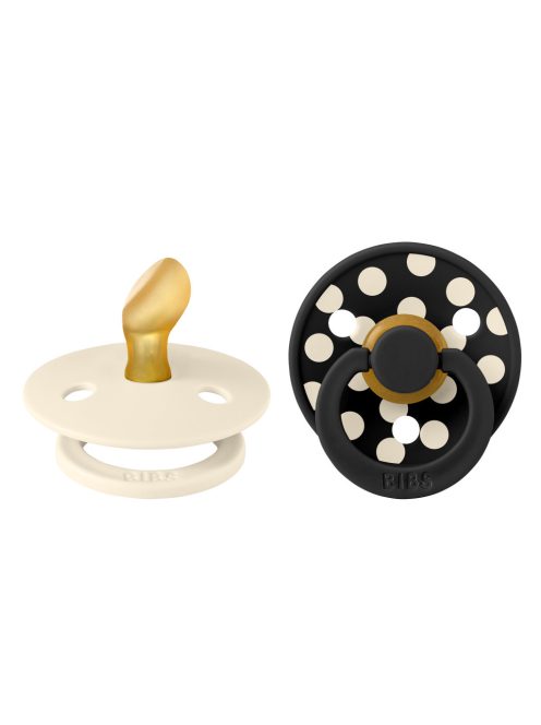BIBS Studio Polka Colour anatómiai cumifejjel Krémfehér mix, 0-6 hónap