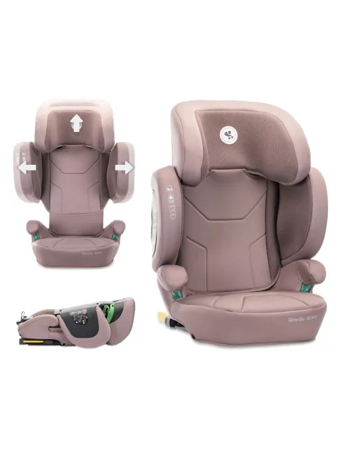 Lorelli Growgo 100-150 cm összecsukható i-Size isofixes gyerekülés - Pink