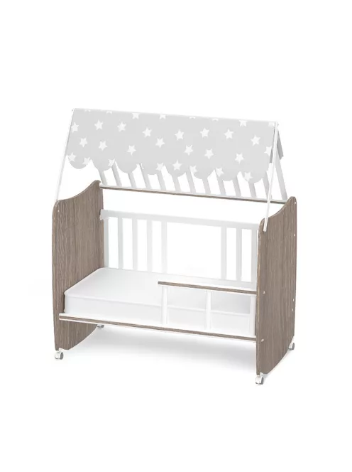 Lorelli Stars ringatható kiságy 60x120 - White / Coffee