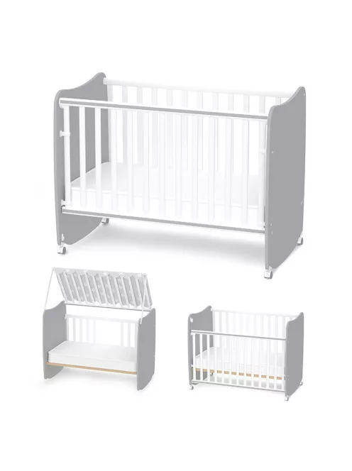 Lorelli Stars ringatható kiságy 60x120 - White / Stone Gray