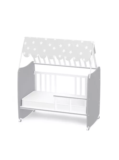 Lorelli Stars ringatható kiságy 60x120 - White / Stone Gray