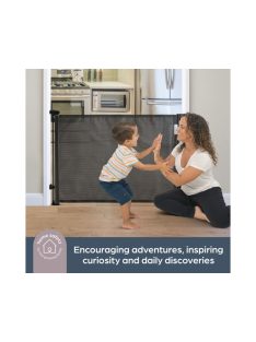   Dreambaby Glide 'n' hide xtra biztonsági ajtórács 140 cm-ig - fekete