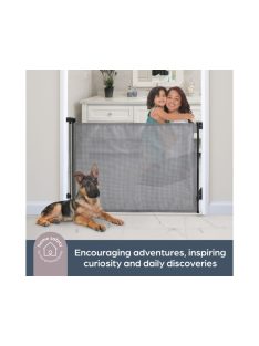   Dreambaby Glide 'n' hide xtra biztonsági ajtórács 140 cm-ig - szürke