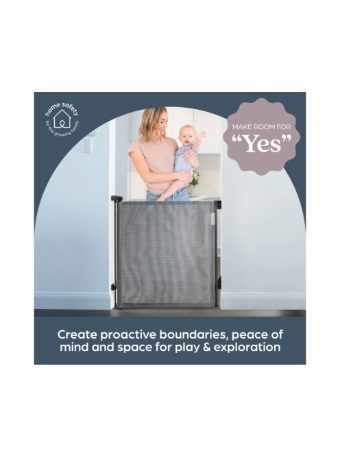 Dreambaby Glide 'n' hide xtra biztonsági ajtórács 140 cm-ig - szürke