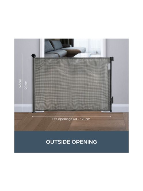Dreambaby Glide 'n' hide xtra biztonsági ajtórács 140 cm-ig - szürke