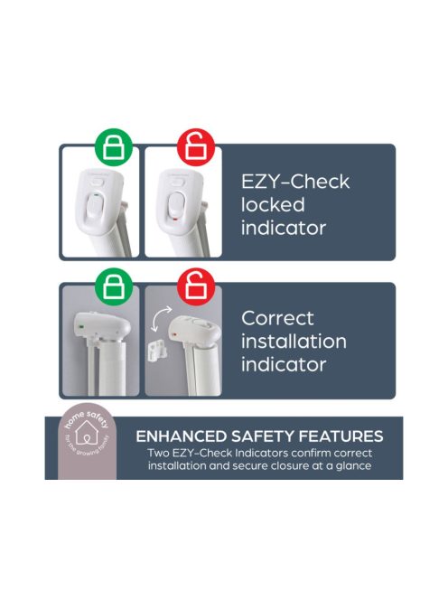 Dreambaby Glide 'n' hide xtra biztonsági ajtórács 140 cm-ig - fehér