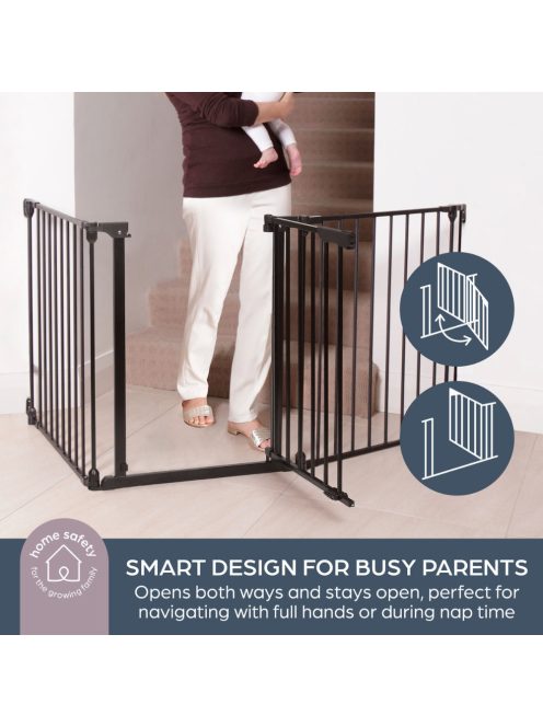 Dreambaby Discovery 3 biztonsági ajtórács 74,5-195 cm - fekete