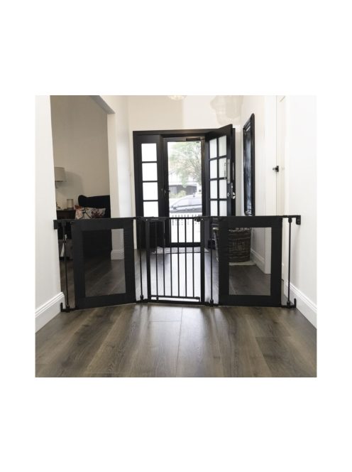 Dreambaby Endeavour 3 biztonsági ajtórács 195 cm-ig - fekete háló és fém részletek