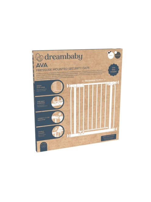 Dreambaby Ava biztonsági ajtórács 75-81 cm - fehér