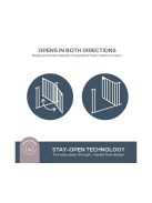 Dreambaby Ava biztonsági ajtórács 75-81 cm - sötétszürke