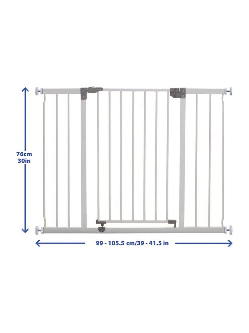 Dreambaby Liberty extra széles biztonsági ajtórács 99-105,5 cm - fehér