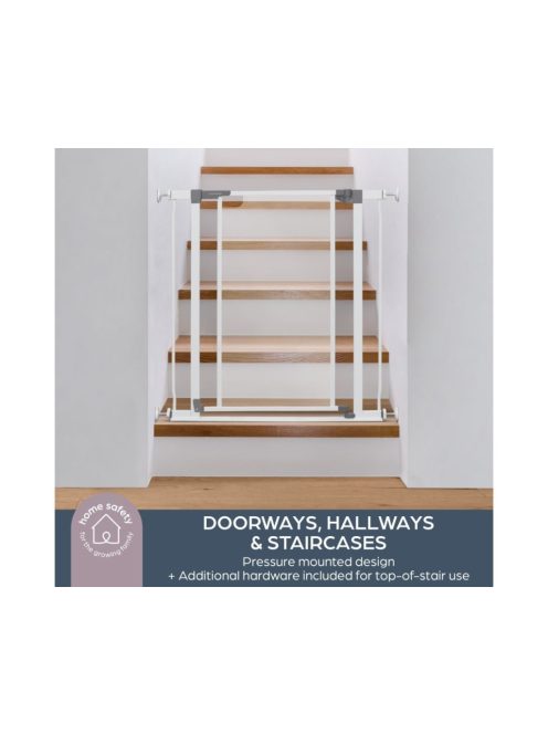 Dreambaby Clear view biztonsági ajtórács 75-81 cm - fehér