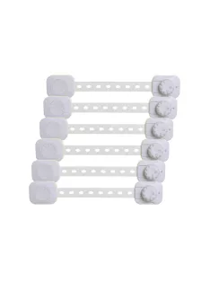   Dreambaby Twist 'n lock multifunkciós zár 6 db - fehér