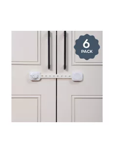   Dreambaby Twist 'n lock multifunkciós zár 6 db - fehér