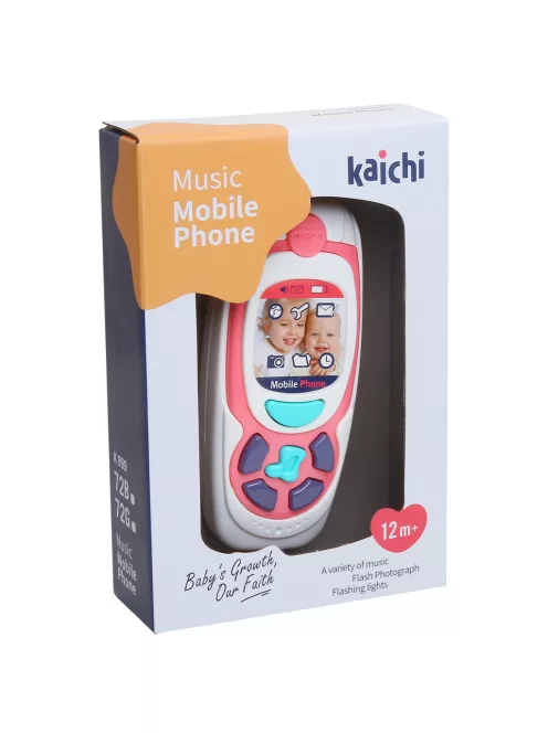 Chipolino Gyerekjáték mobiltelefon zenével és fénnyel - pink