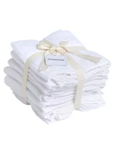 Mininor pamut textilpelenka 70x70 cm 8 db - fehér
