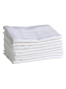 Mininor pamut textilpelenka 70x70 cm 8 db - fehér