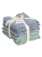 Mininor pamut textilpelenka 70x70 cm 6 db - szürke/zöld