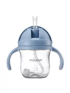 Mininor szívószálas itatópohár 220 ml - kék