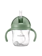 Mininor szívószálas itatópohár 220 ml - zöld