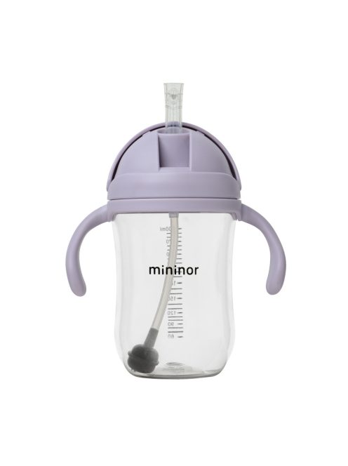 Mininor szívószálas itatópohár 330 ml - orgona