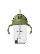 Mininor szívószálas itatópohár 330 ml - moha