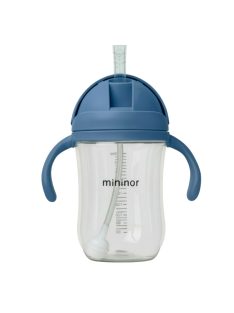 Mininor szívószálas itatópohár 330 ml - égkék