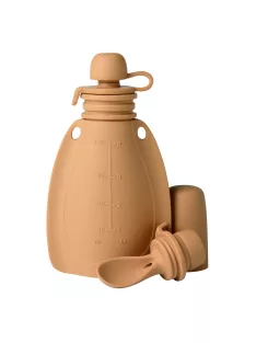 Mininor smoothie tartó kanállal 120 ml - barna