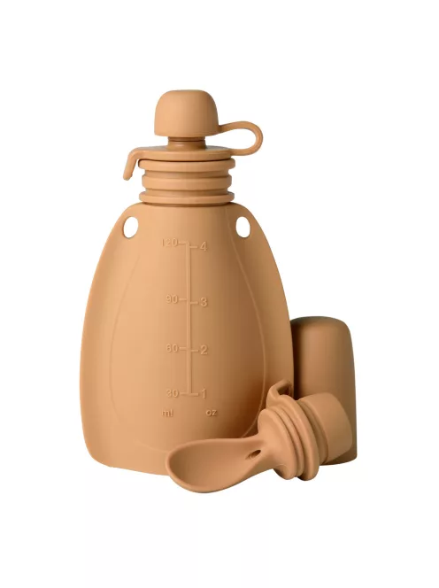 Mininor smoothie tartó kanállal 120 ml - barna