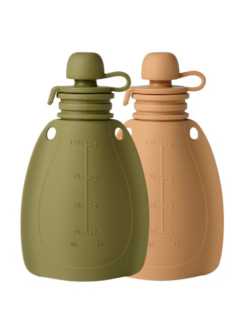 Mininor smoothie tartó 120 ml 2 db - moha/barna