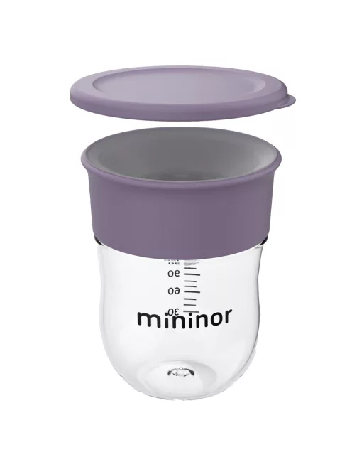Mininor 360° tanuló pohár 220 ml - lila