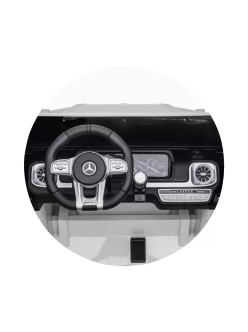 Chipolino Mercedes AMG G63 elektromos autó 2 üléssel - white leather