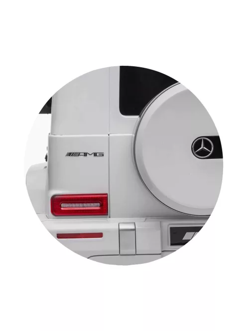 Chipolino Mercedes AMG G63 elektromos autó 2 üléssel - white leather