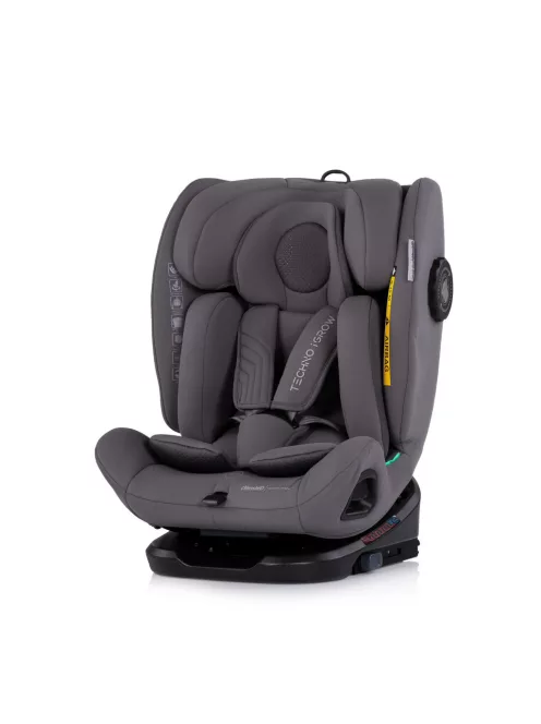 Chipolino Techno iGrow autósülés Isofix 40-150cm - charcoal
