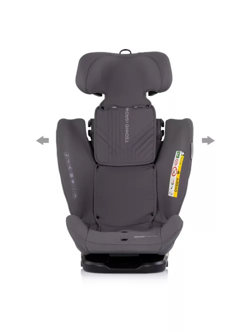 Chipolino Techno iGrow autósülés Isofix 40-150cm - charcoal