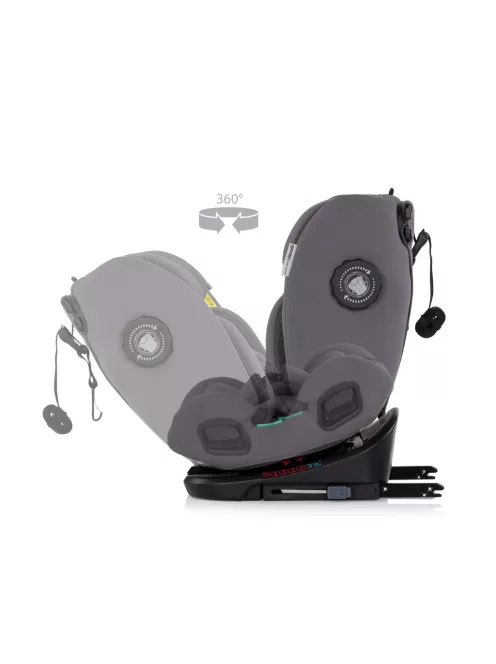 Chipolino Techno iGrow autósülés Isofix 40-150cm - charcoal
