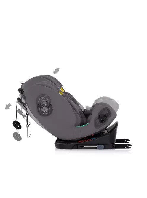 Chipolino Techno iGrow autósülés Isofix 40-150cm - charcoal