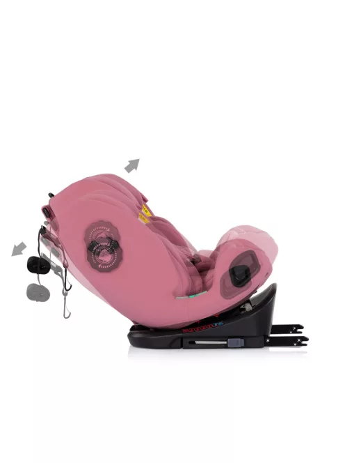 Chipolino Techno iGrow autósülés Isofix 40-150cm - powder pink