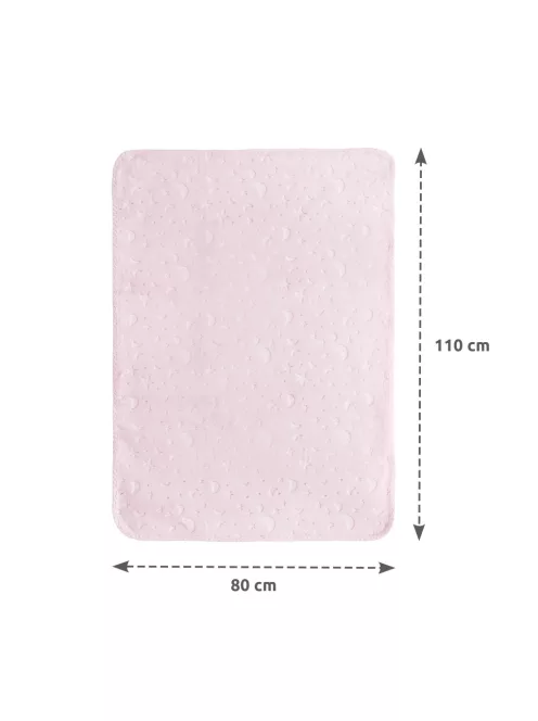 Lorelli Dombornyomott polár takaró 80x110cm - Pink
