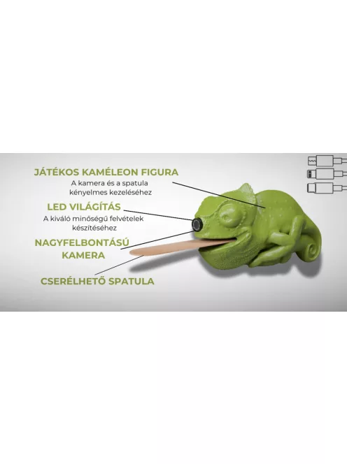 Kaméleon Kamera Gyerekbarát torokvizsgáló - Pink