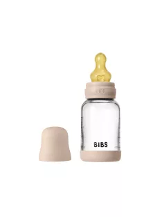  BIBS Cumisüvegszett 120ml natúr kaucsuk cumifejjel - Púderrózsaszín