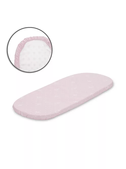 Lorelli gumis lepedő 90x50 cm mózeskosárba - pink